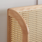 Astrid Oak Rattan Bed