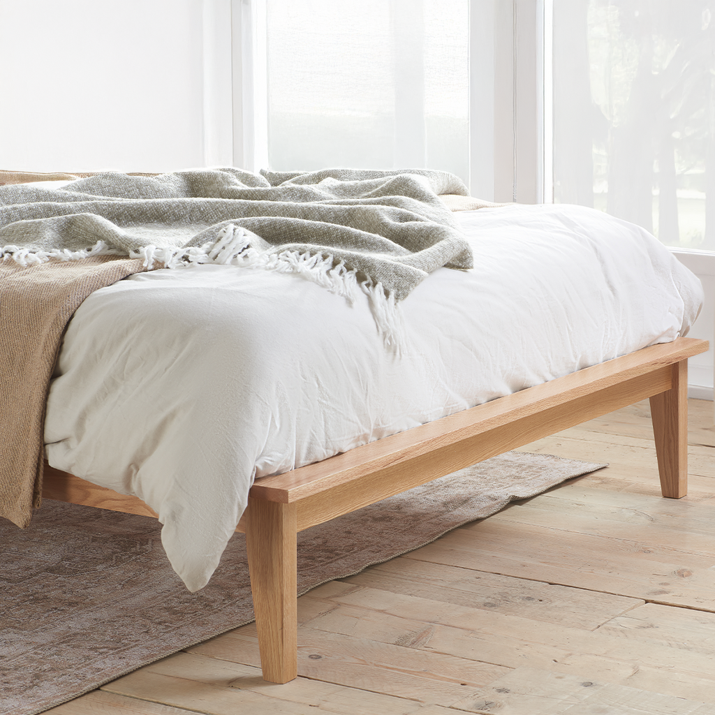 Astrid Oak Rattan Bed