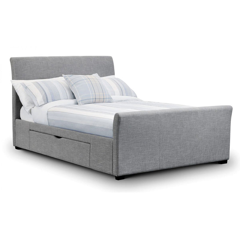 Solaro Velvet Bed with Storage Drawers