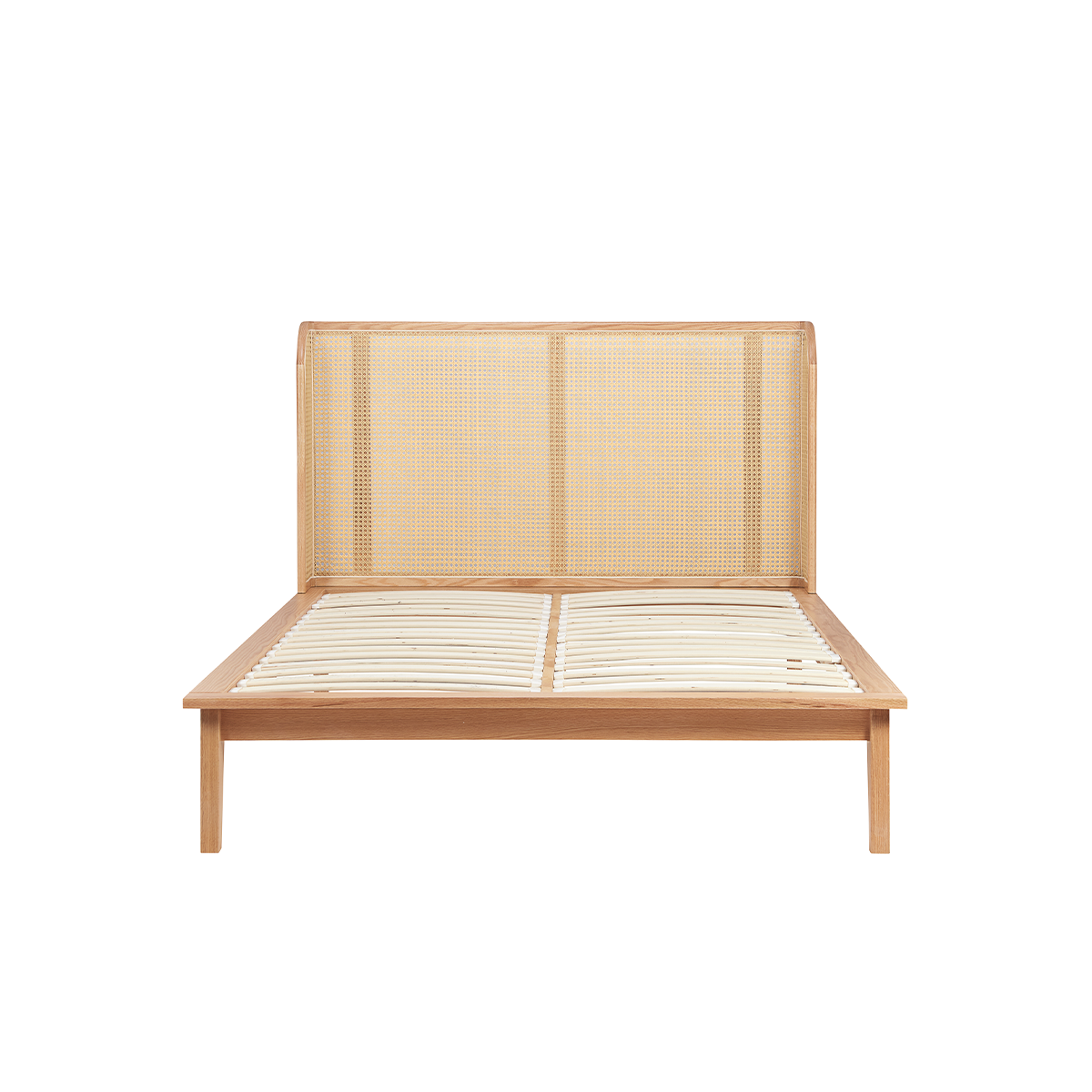 Astrid Oak Rattan Bed