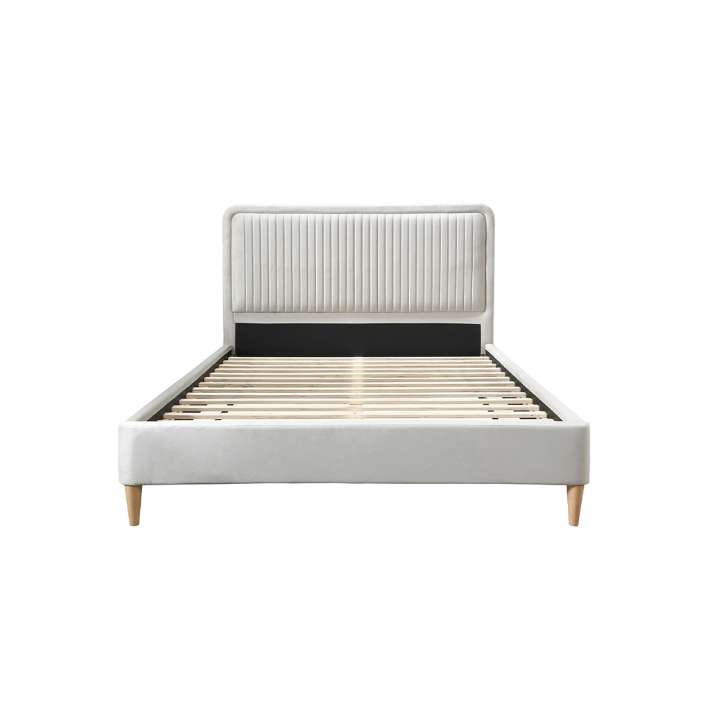 Warm Stone Fabric Bed