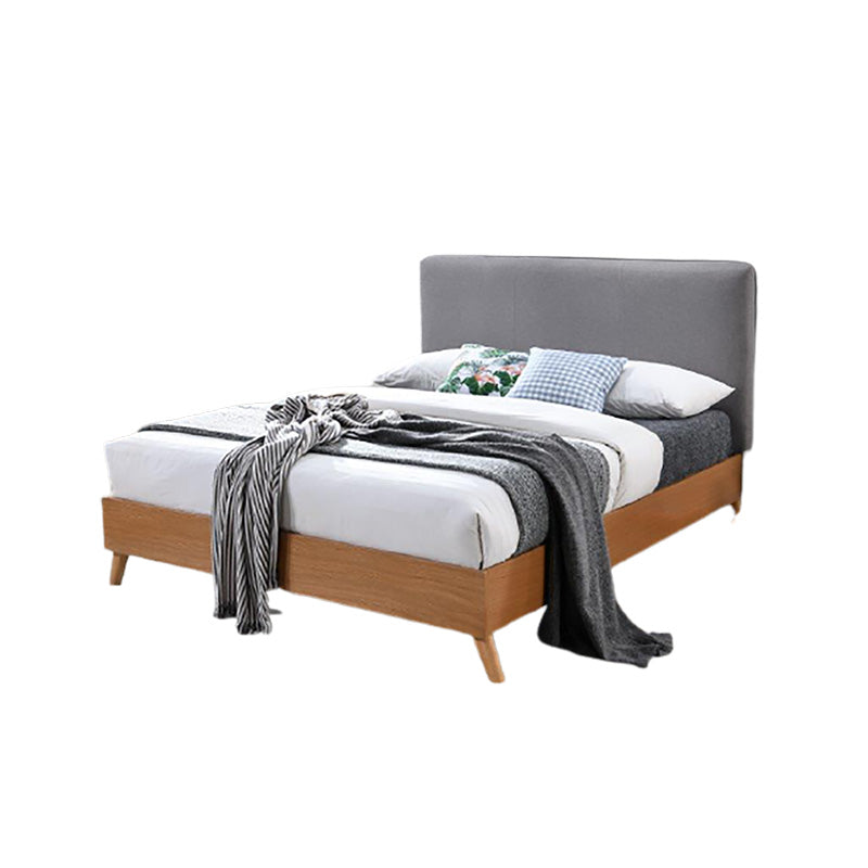 Duo Grey & Beechwood Retro Fabric Bed