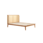 Astrid Oak Rattan Bed
