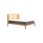 Astrid Oak Rattan Bed