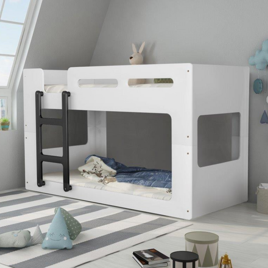 Modern White Low Sleeper Bunk Bed