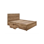 Stockwell Rustic Oak Storage Bed