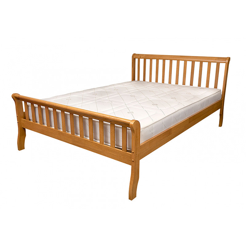 Venician Light Oak Wooden Bed