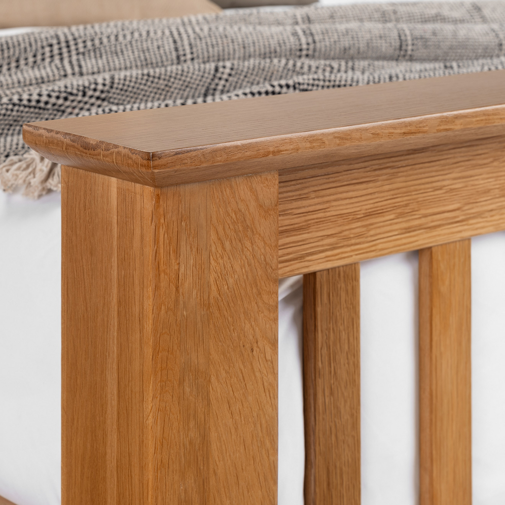 Amsterdam Oak High Footend Bed