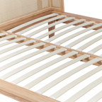 Astrid Oak Rattan Bed