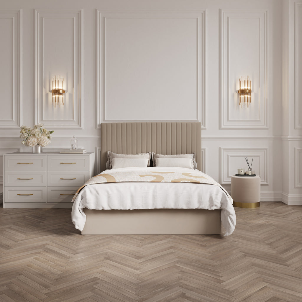 Berlin Tall Headboard Ottoman Bed