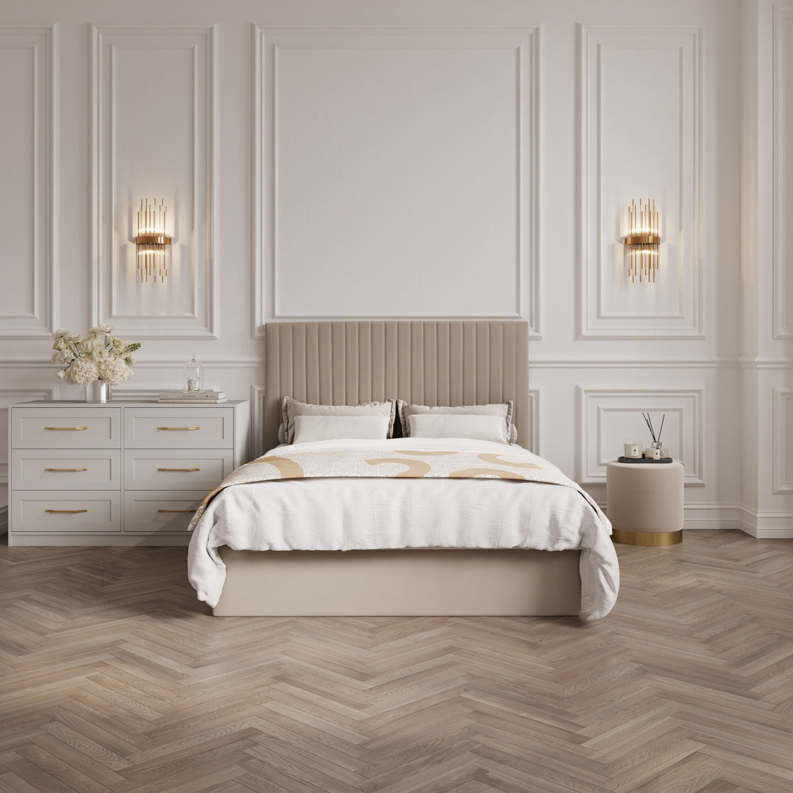 Berlin Tall Headboard Ottoman Bed