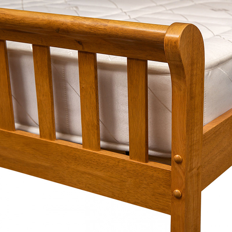 Venician Light Oak Wooden Bed