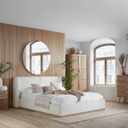 Eden Bouclé Bed - Solid Base