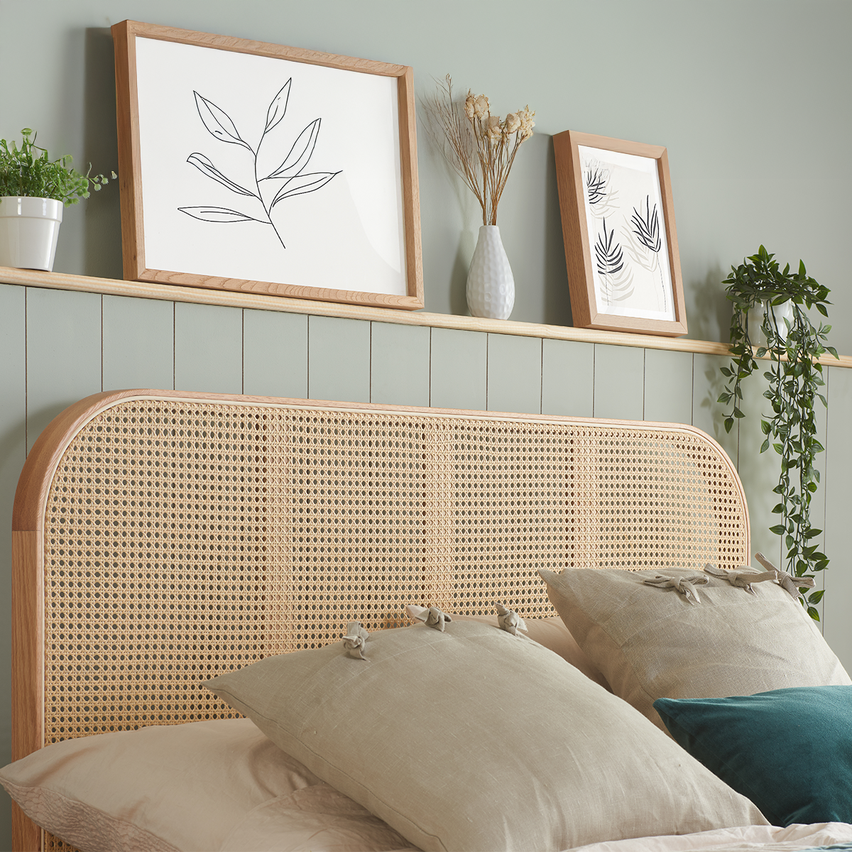 Margot Rattan Oak Bed