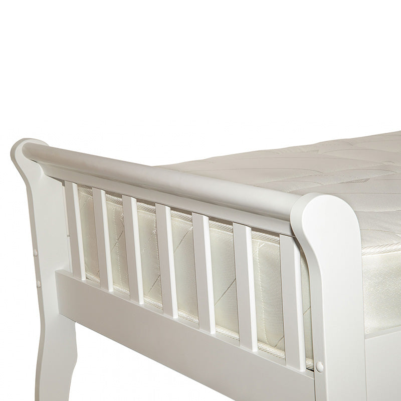 Venician White Wooden Bed