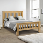 Amsterdam Oak High Footend Bed