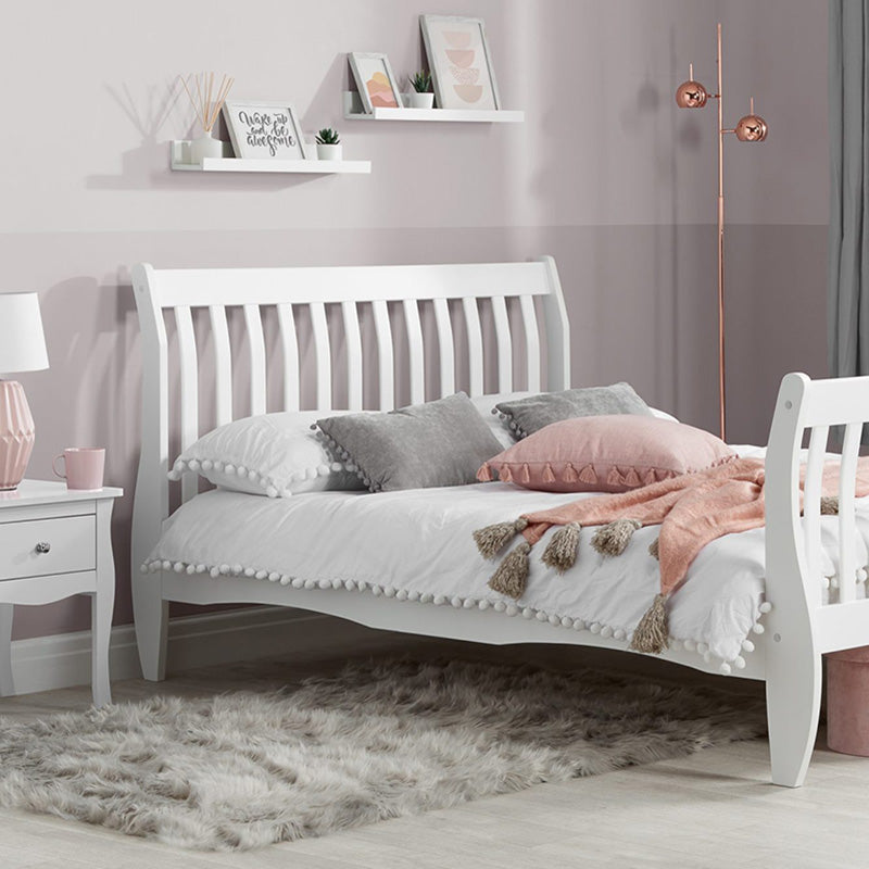 Bowden White Wooden Bed