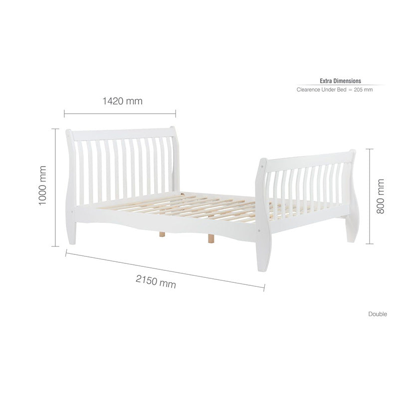 Bowden White Wooden Bed