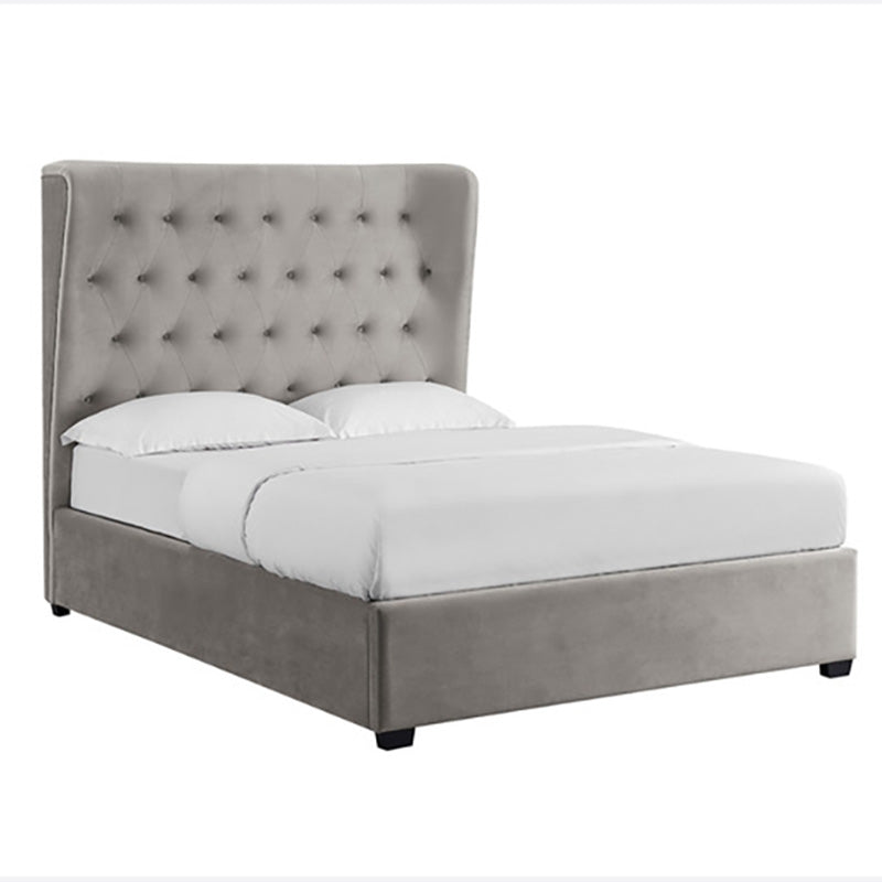 Cuban Grey Ottoman Fabric Bed