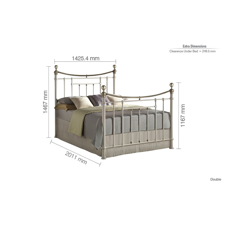 Rose Victorian Style Metal Bed