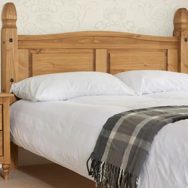 Moretti Waxed Pine Wooden Bed Low Footend