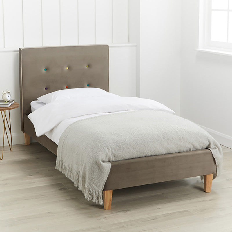 Shoreditch Mouse Grey Fabric Bed