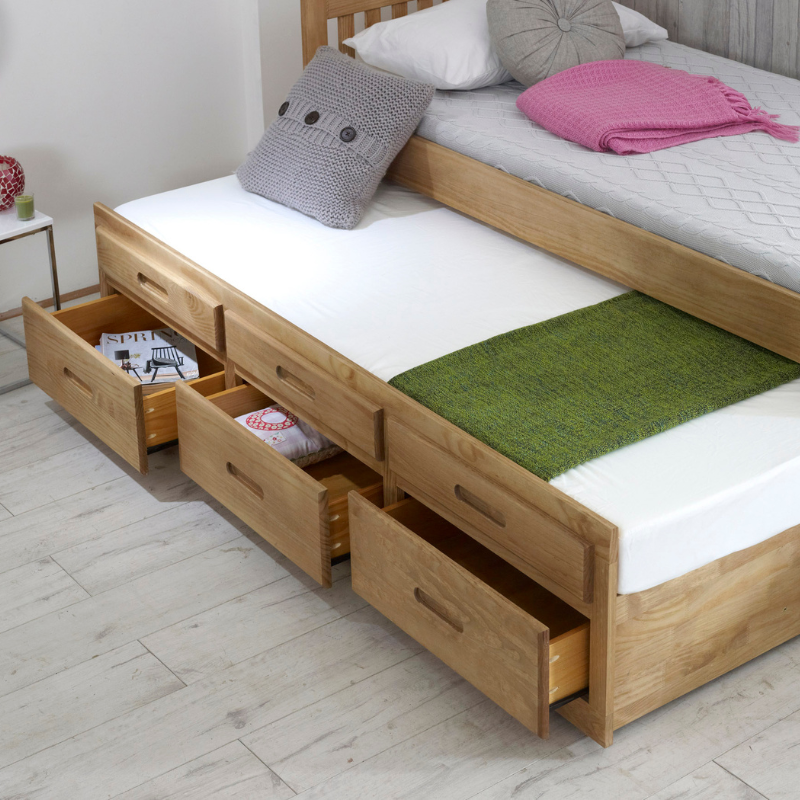 President Waxed Wooden Guest Bed Frame - 3ft Single