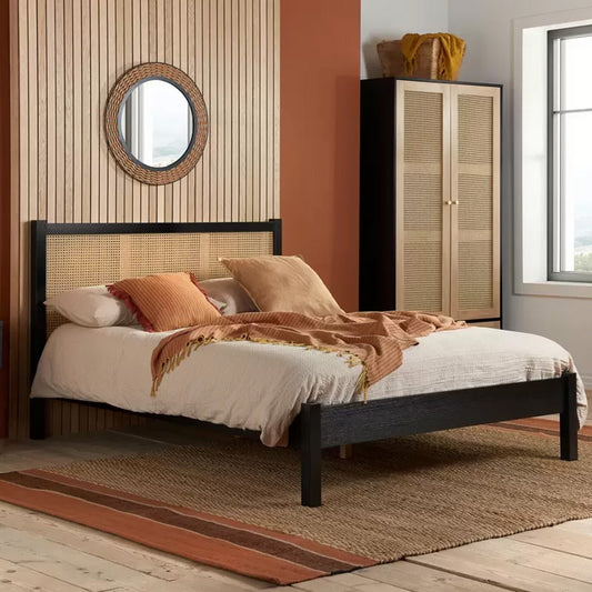 Crowley Wooden Rattan Bed