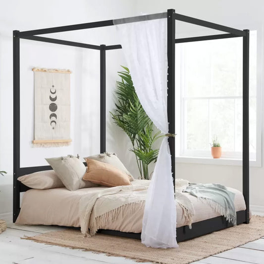 Charles Wooden Four Poster Bed Frame