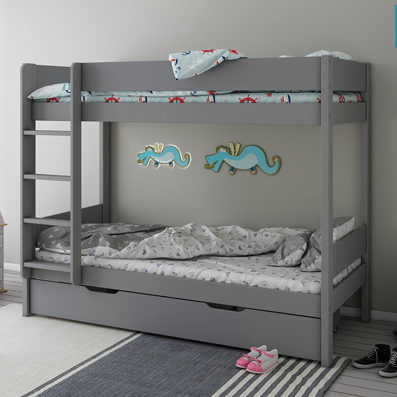 Estella Grey Bunk Bed With Pull Out Storage Drawer