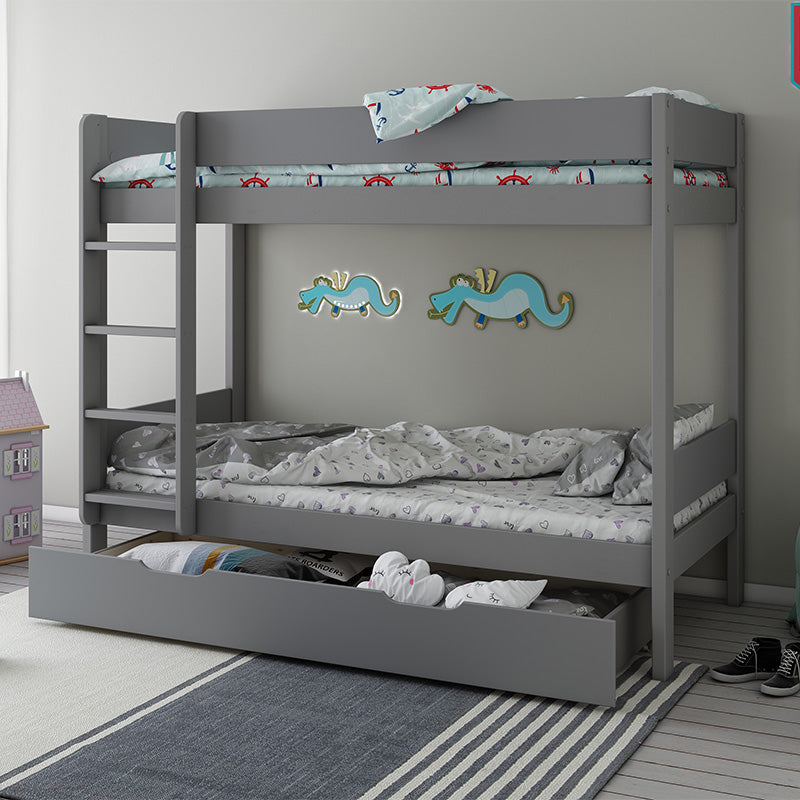 Estella Grey Bunk Bed With Pull Out Storage Drawer