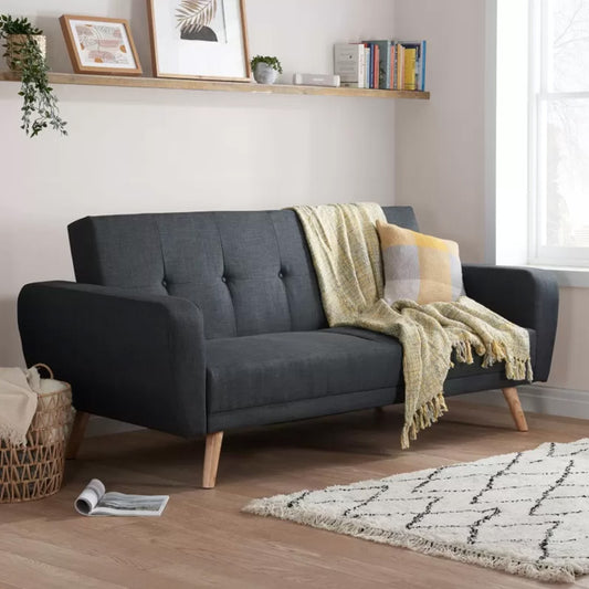 Marden Large Charcoal Fabric Sofa Bed