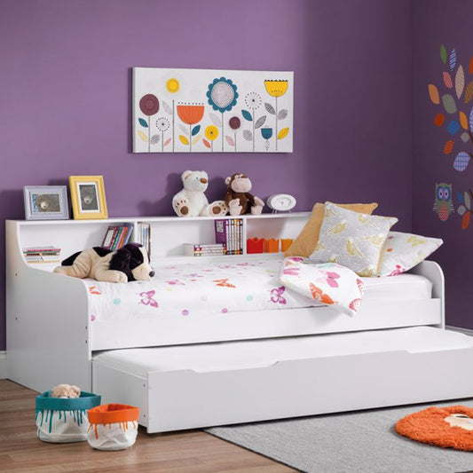 Chase Pure White Wooden Day Bed with Guest Trundle