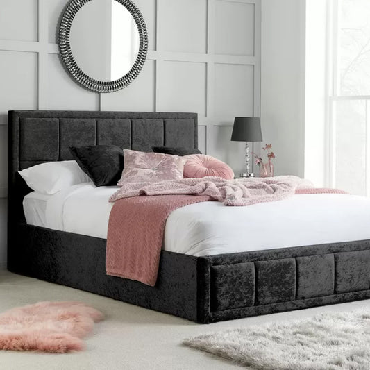 Dreams Velvet Ottoman Storage Bed