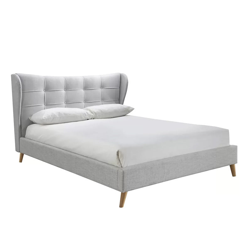 Luna Fabric Buttoned Headboard Bed