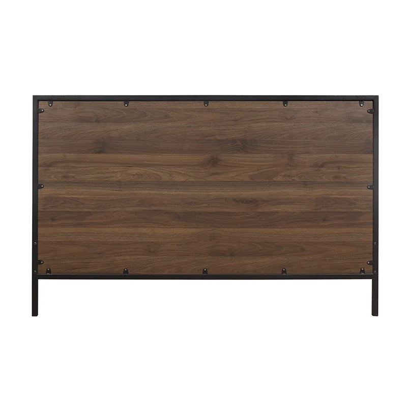 Hackney Black & Walnut Industrial Effect Bed