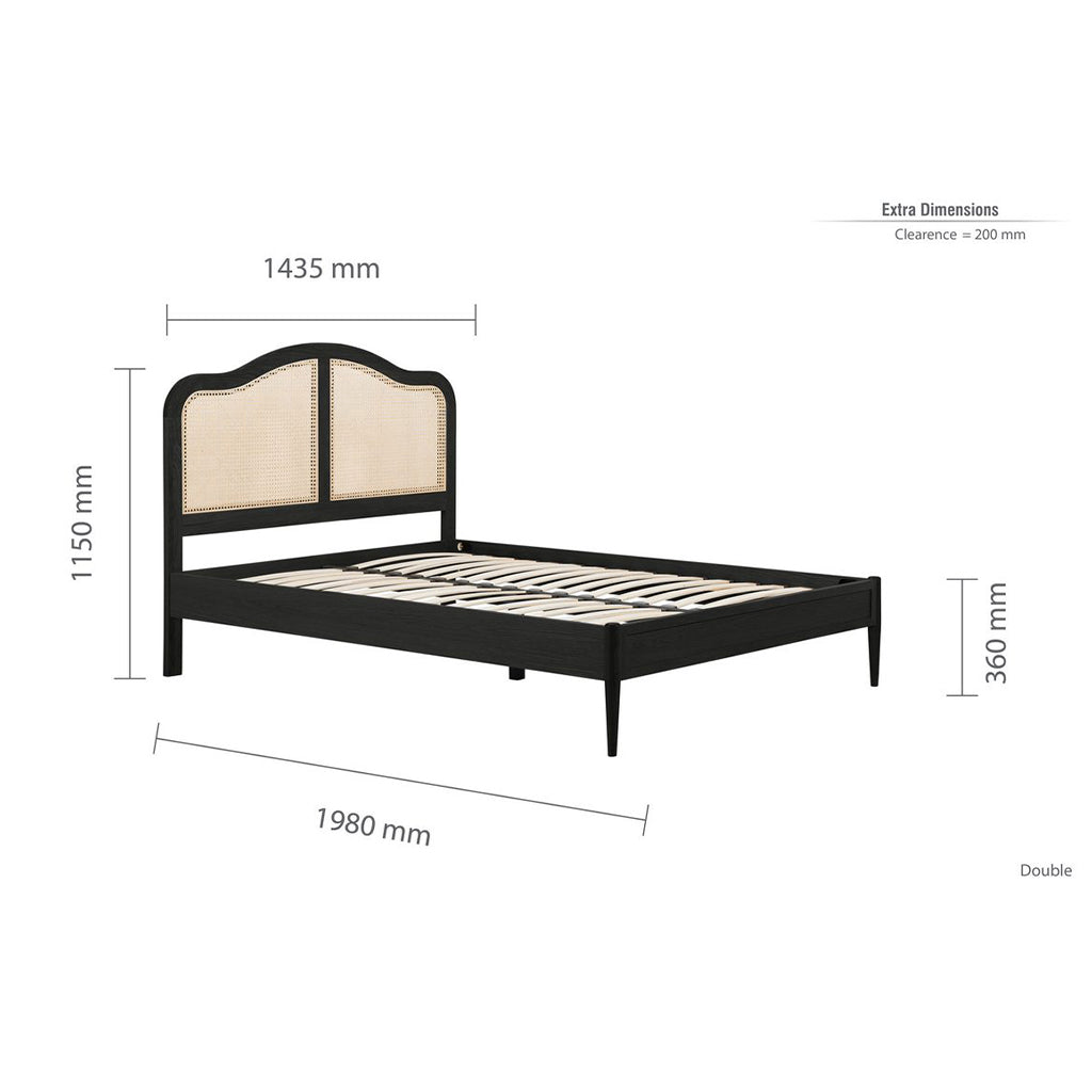 Leonie Rattan Bed