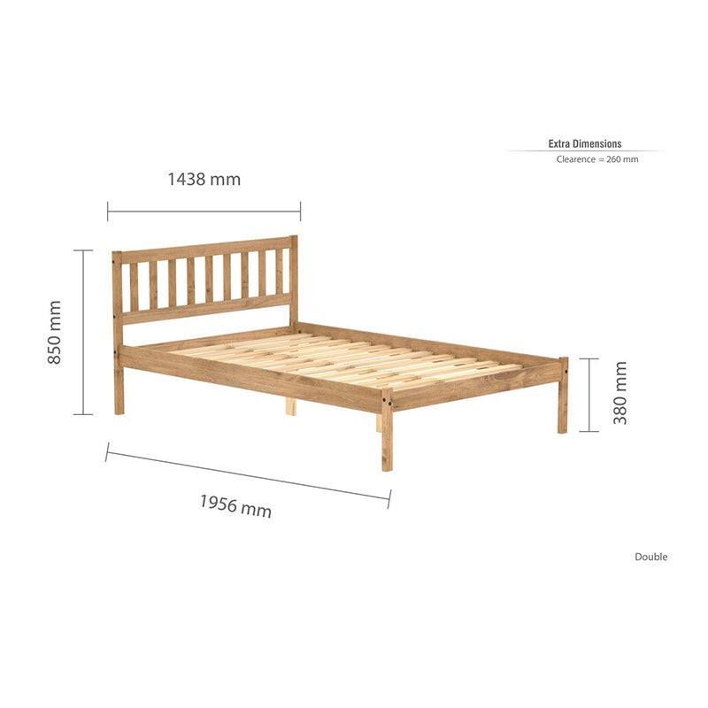 Meredith Rustic Pine Bed