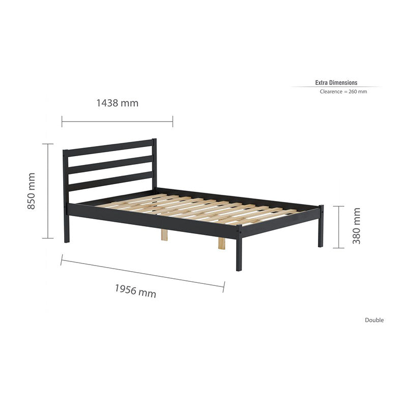 Barnet Shaker Pine Black Bed