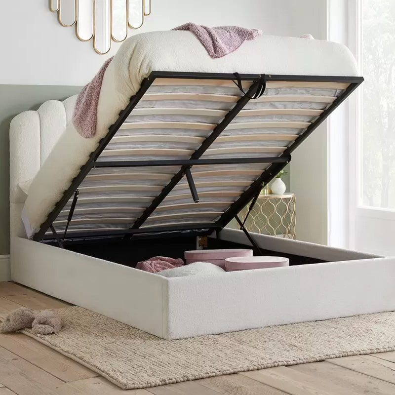 Shellux Ottoman Storage Fabric Bed