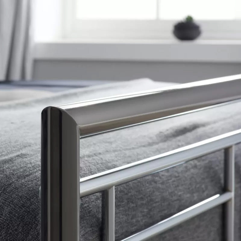 Maya Gun Metal Steel Bed