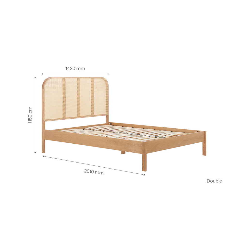 Margot Rattan Oak Bed