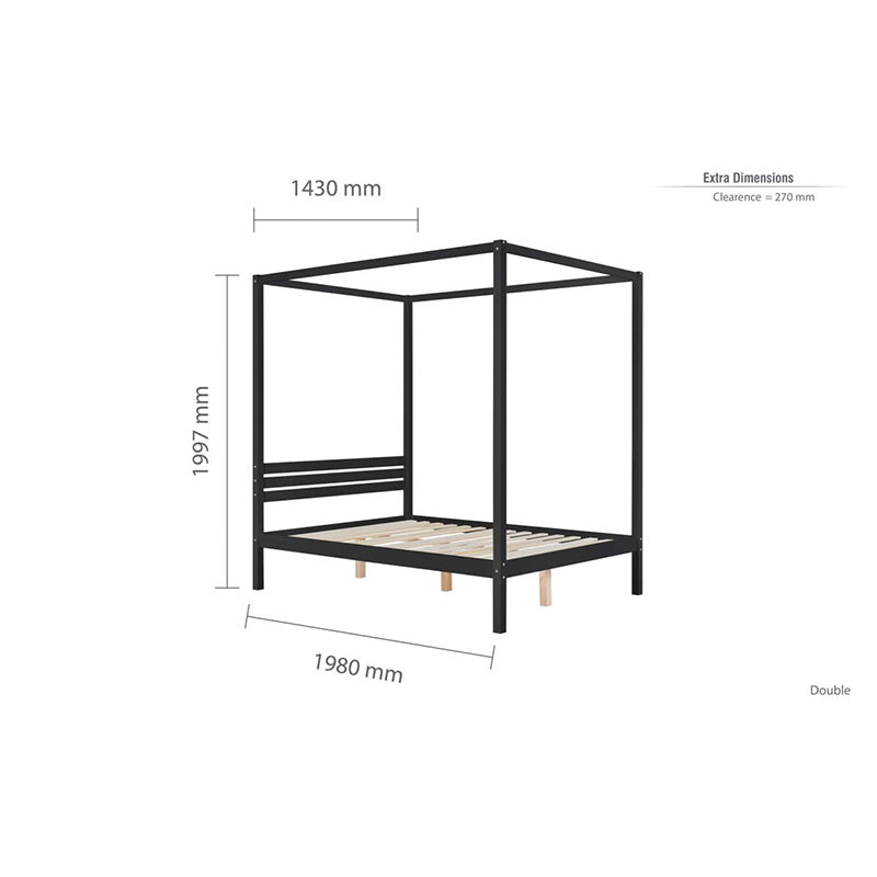 Air Pine Wooden Poster Bed