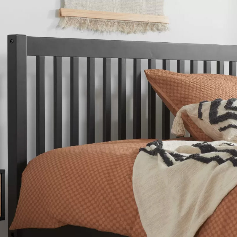 Noir Black Wooden Bed Frame