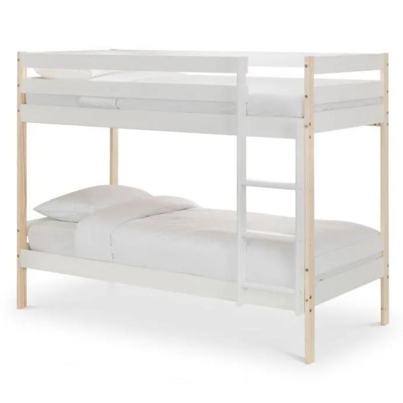 Cluster White and Oak Bunk Bed Frame - 3ft Single