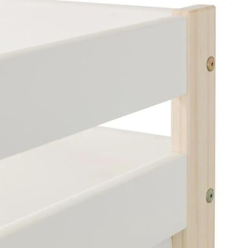 Cluster White and Oak Bunk Bed Frame - 3ft Single