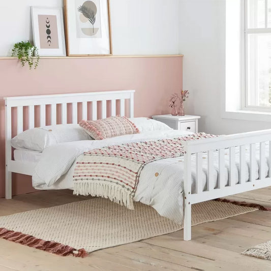 Enfield White Wooden Bed Frame