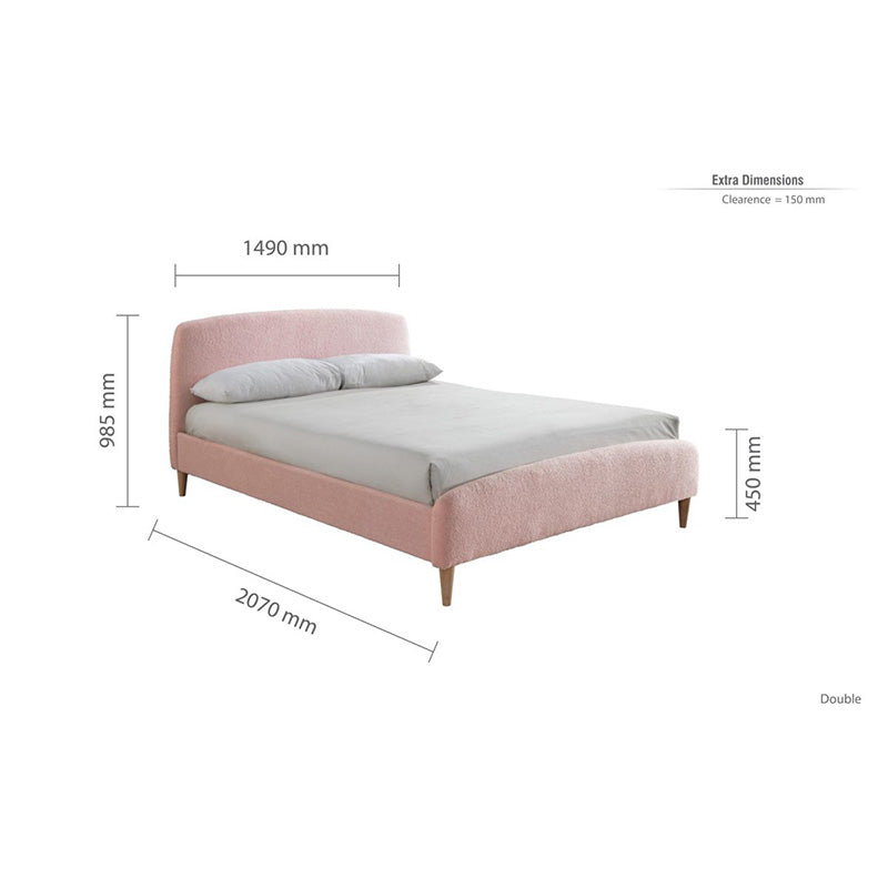 Solace Boucle Fabric Bed