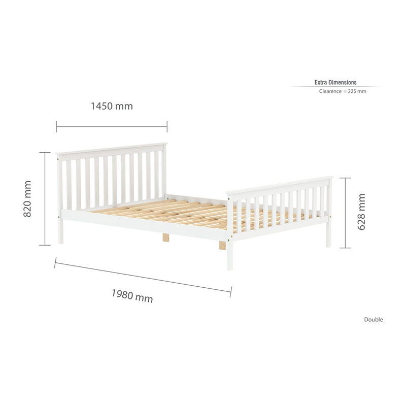 Enfield White Wooden Bed Frame