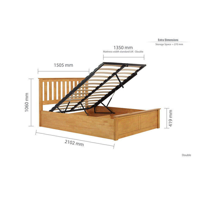 Griffin Wooden Ottoman Storage Bed